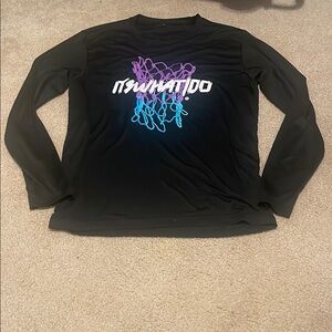 Basketball Black Long Sleeve Graphic Shirt